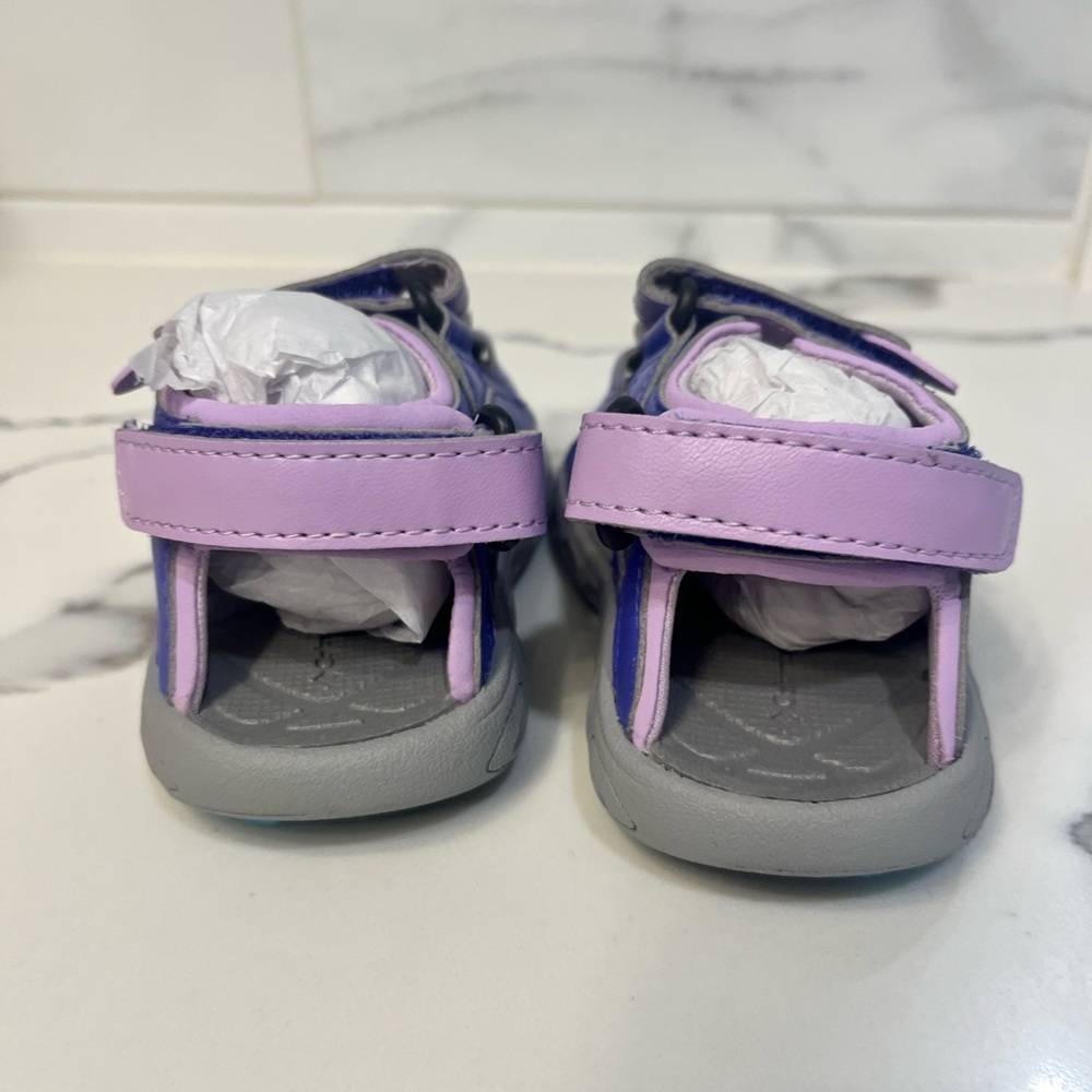 New Columbia unisex-child Techsun 3 Strap Sandal.Size 4 Toddler Purple/Blue‎ - Picture 5 of 8